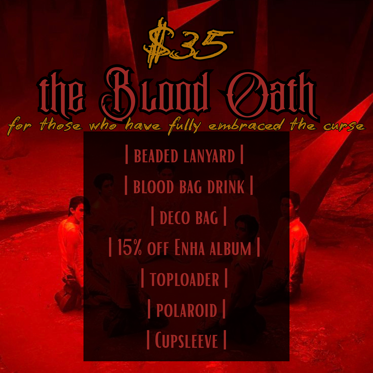 🩸 Enhypen Bloodbound Cupsleeve Paid Tiers🩸